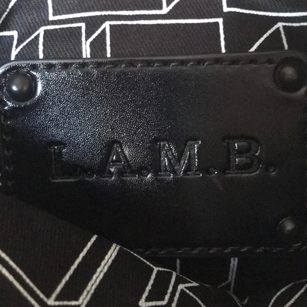 L.A.M.B. Black leather purse